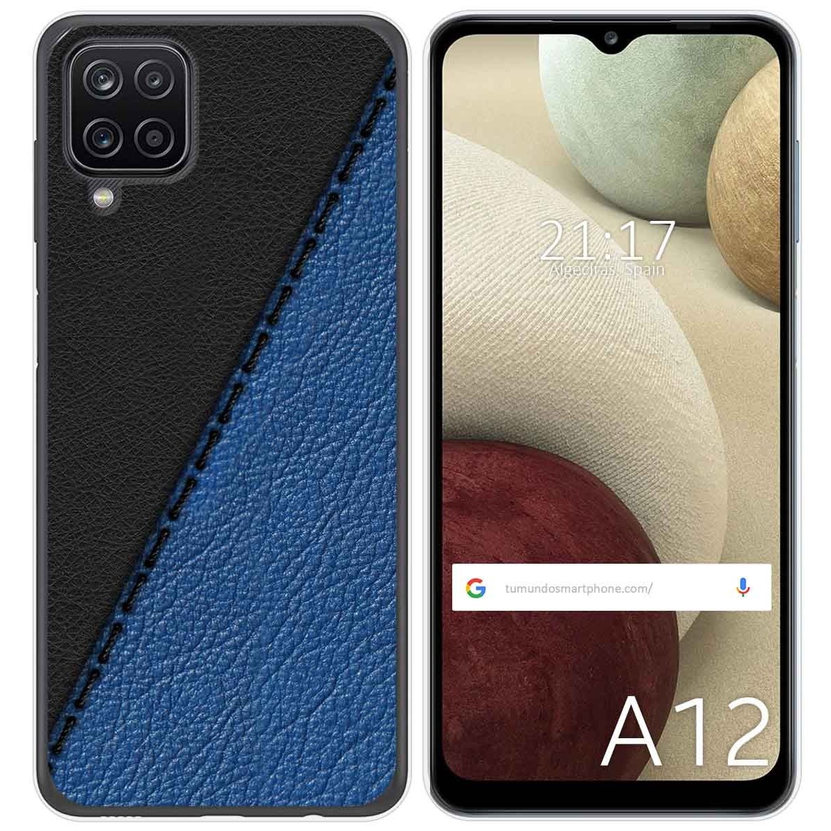 Funda Gel Tpu para Samsung Galaxy A12 / M12 diseño Cuero 02 Dibujos