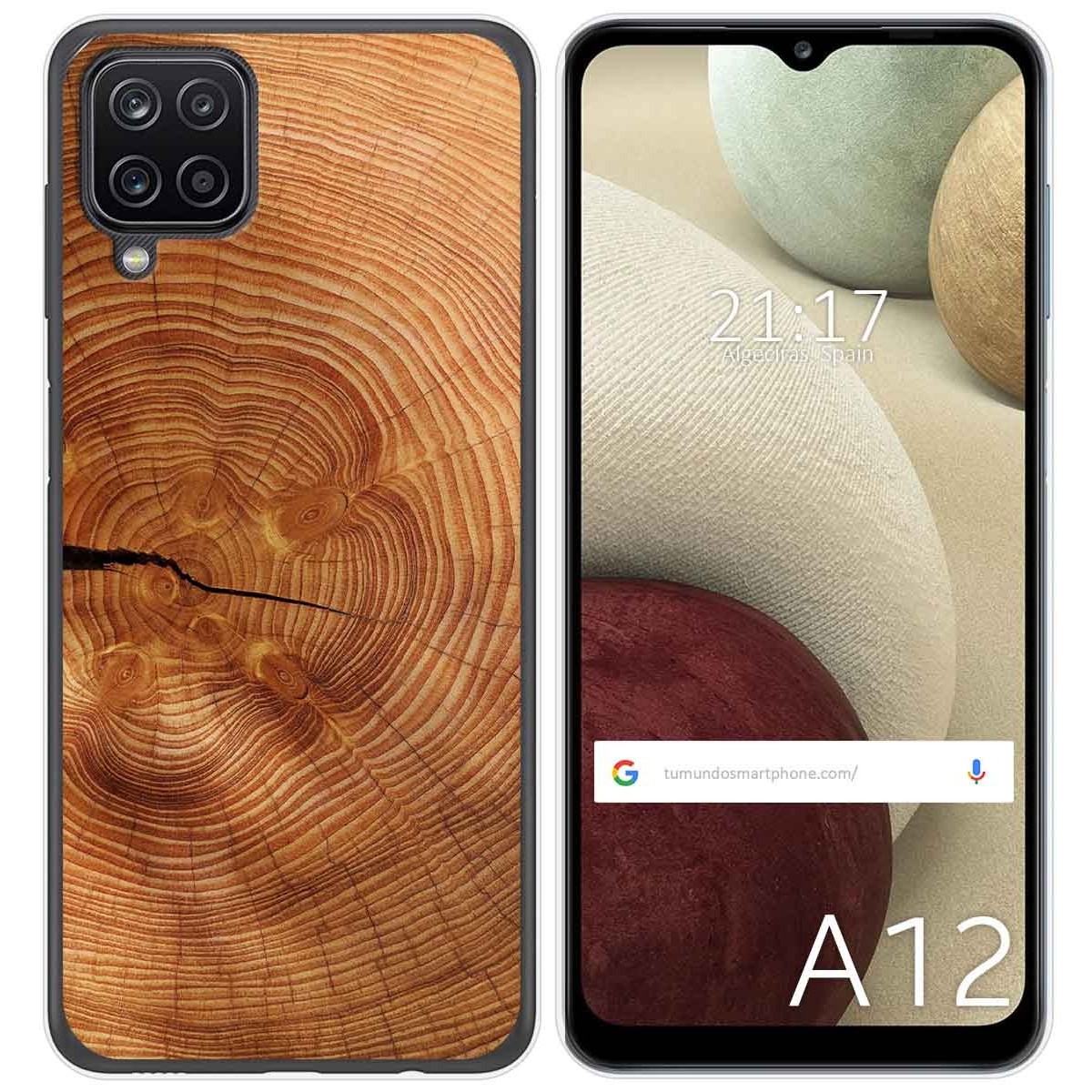 Funda Gel Tpu para Samsung Galaxy A12 / M12 diseño Madera 04 Dibujos