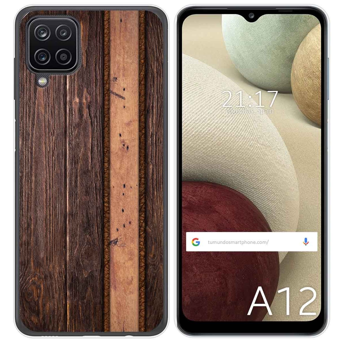 Funda Gel Tpu para Samsung Galaxy A12 / M12 diseño Madera 05 Dibujos