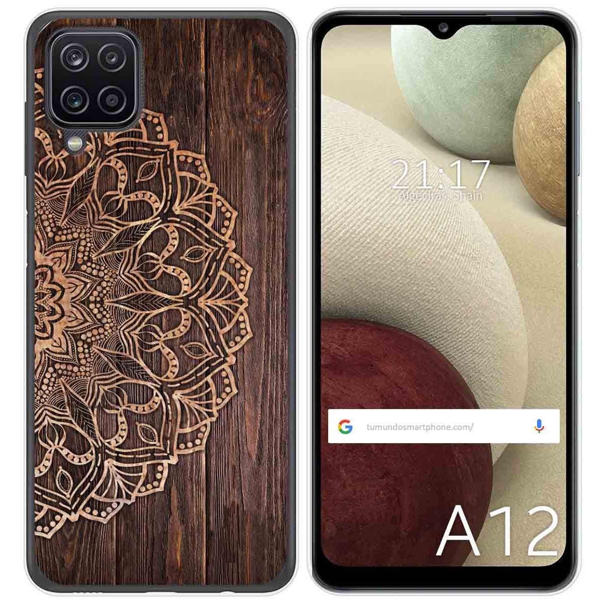 Funda Gel Tpu para Samsung Galaxy A12 / M12 diseño Madera 06 Dibujos
