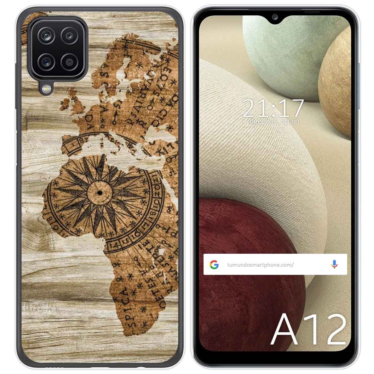 Funda Gel Tpu para Samsung Galaxy A12 / M12 diseño Madera 07 Dibujos