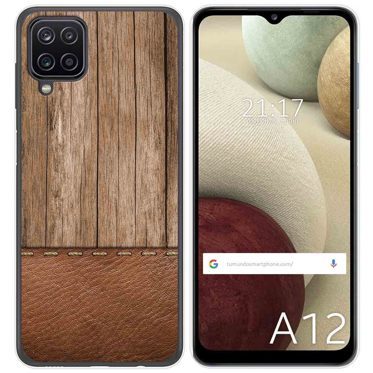 Funda Gel Tpu para Samsung Galaxy A12 / M12 diseño Madera 09 Dibujos