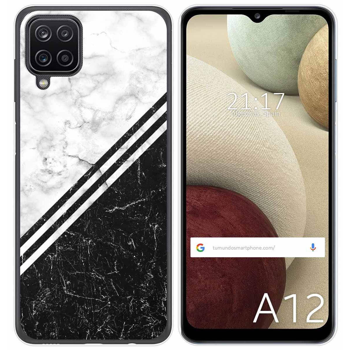 Funda Gel Tpu para Samsung Galaxy A12 / M12 diseño Mármol 01 Dibujos