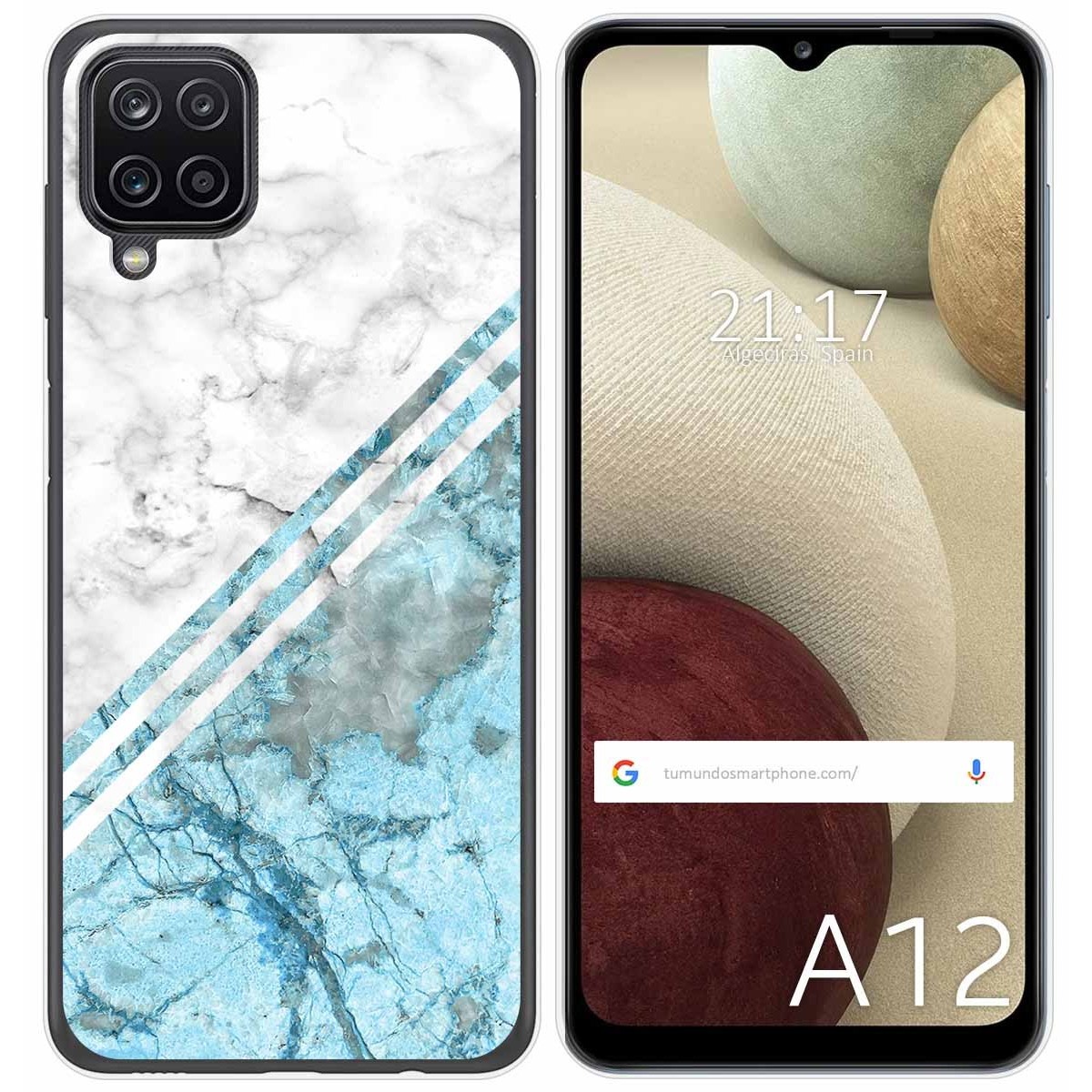 Funda Gel Tpu para Samsung Galaxy A12 / M12 diseño Mármol 02 Dibujos