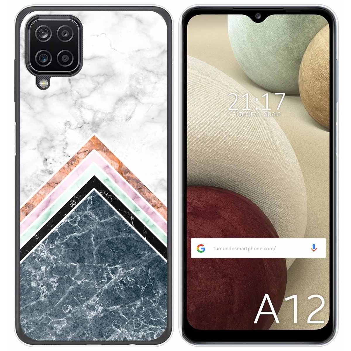 Funda Gel Tpu para Samsung Galaxy A12 / M12 diseño Mármol 05 Dibujos
