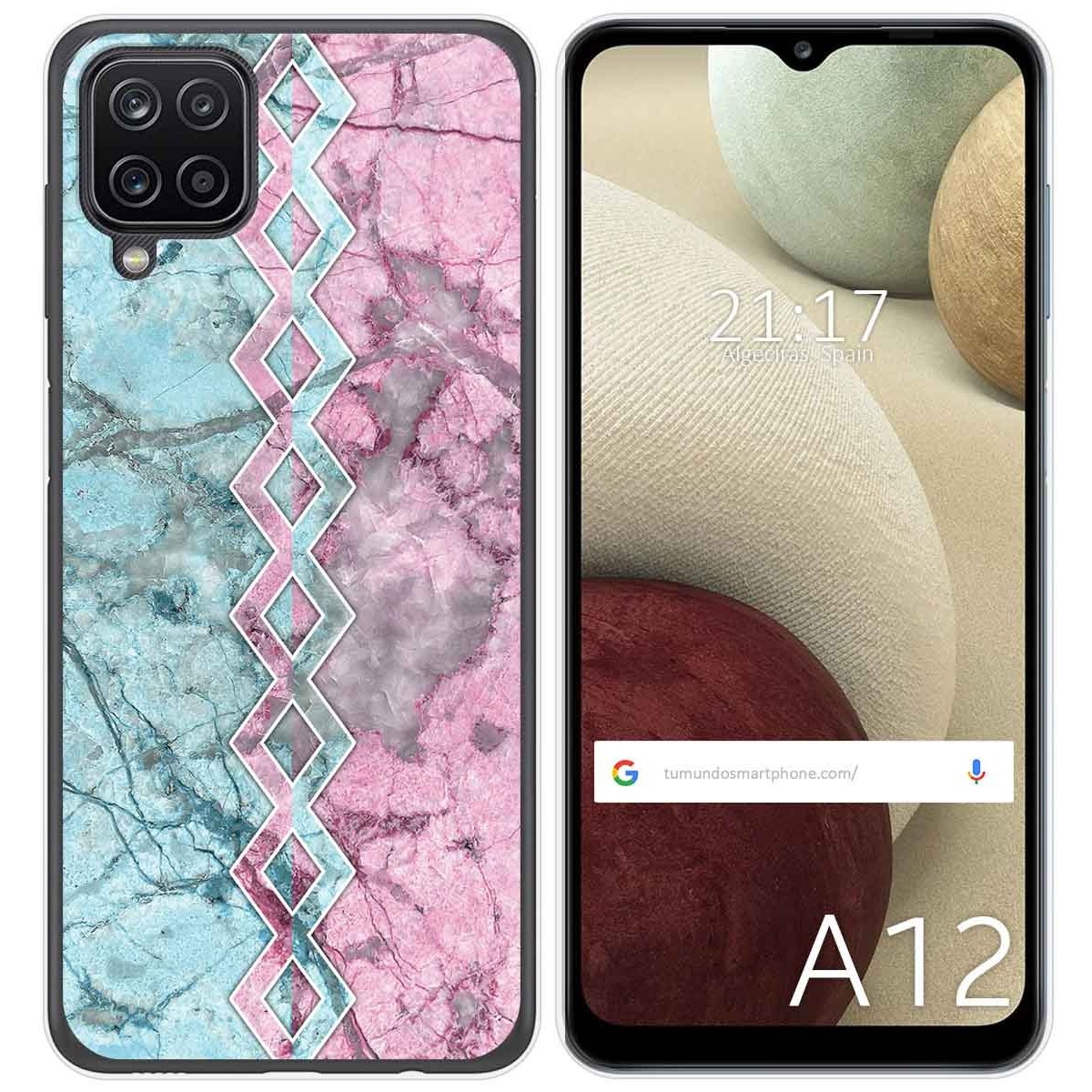 Funda Gel Tpu para Samsung Galaxy A12 / M12 diseño Mármol 08 Dibujos
