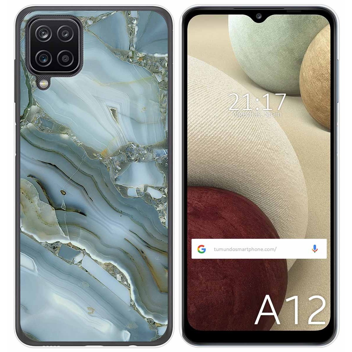 Funda Gel Tpu para Samsung Galaxy A12 / M12 diseño Mármol 09 Dibujos