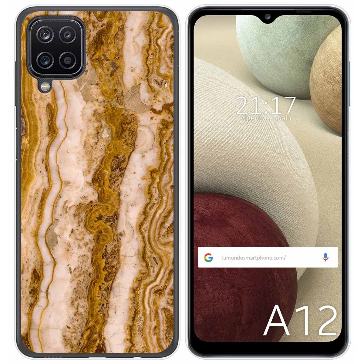 Funda Gel Tpu para Samsung Galaxy A12 / M12 diseño Mármol 10 Dibujos