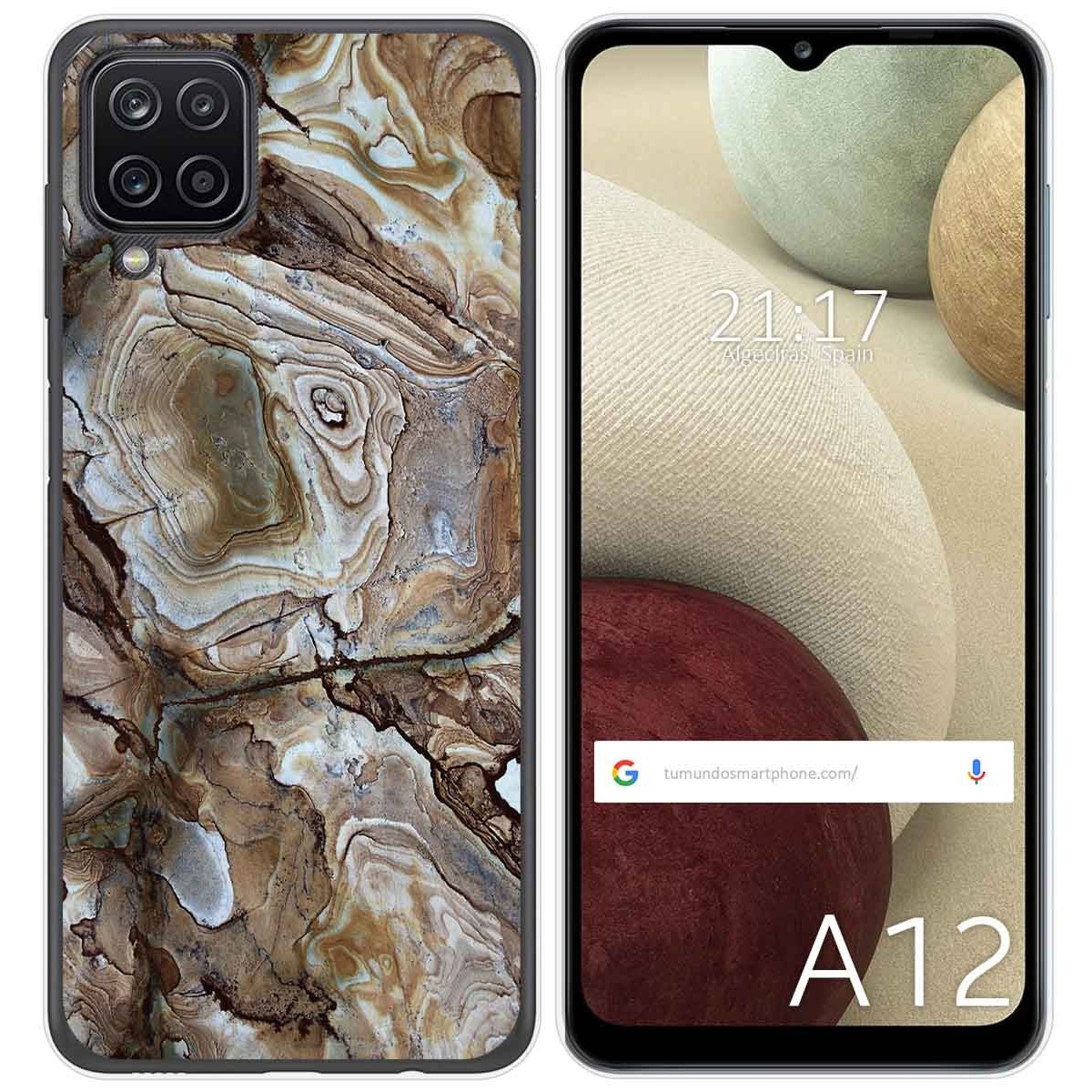 Funda Gel Tpu para Samsung Galaxy A12 / M12 diseño Mármol 14 Dibujos