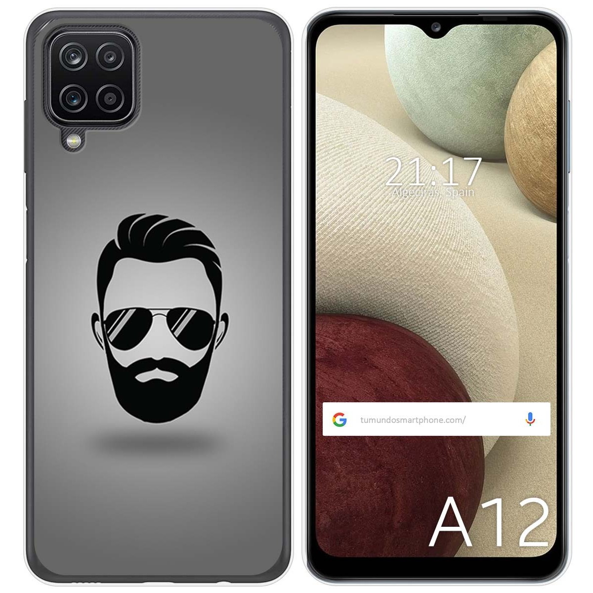 Funda Gel Tpu para Samsung Galaxy A12 / M12 diseño Barba Dibujos