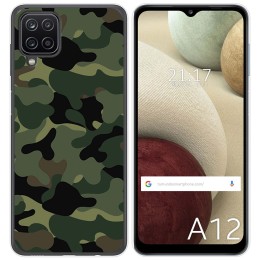 Funda Gel Tpu para Samsung Galaxy A12 / M12 diseño Camuflaje Dibujos