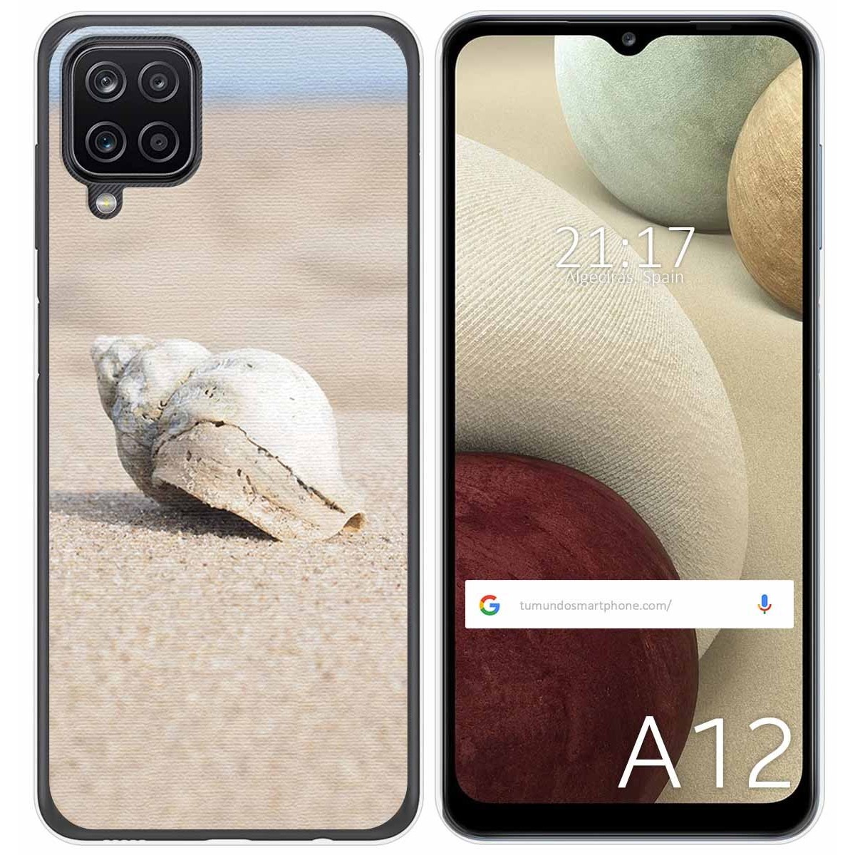 Funda Gel Tpu para Samsung Galaxy A12 / M12 diseño Concha Dibujos