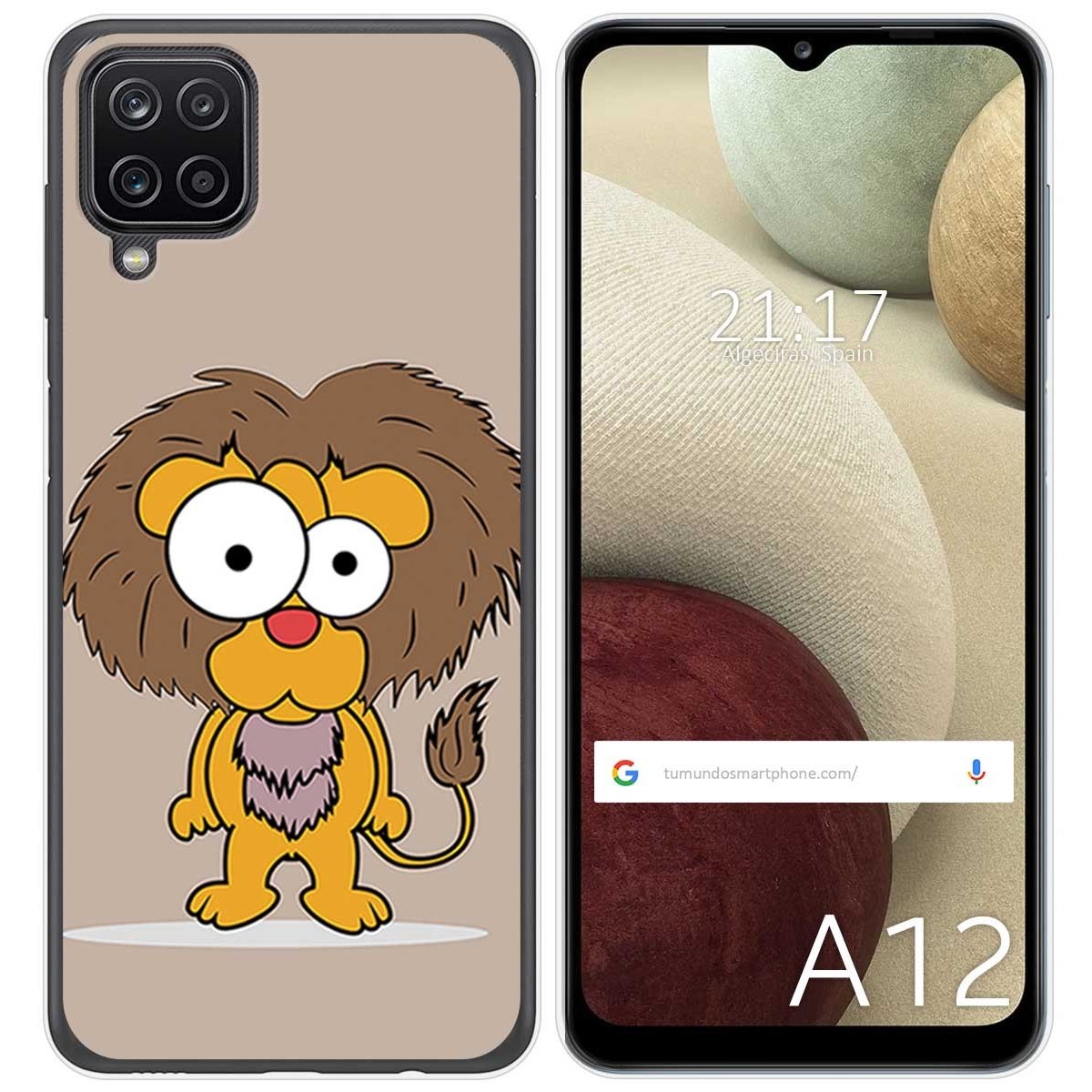Funda Gel Tpu para Samsung Galaxy A12 / M12 diseño Leon Dibujos