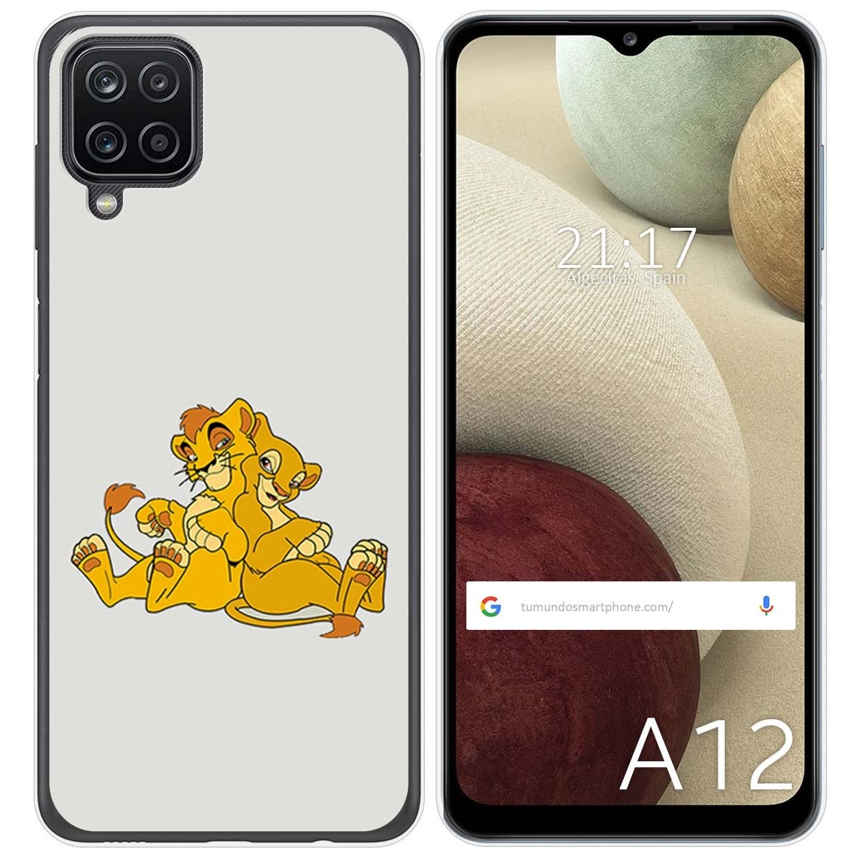 Funda Gel Tpu para Samsung Galaxy A12 / M12 diseño Leones Dibujos