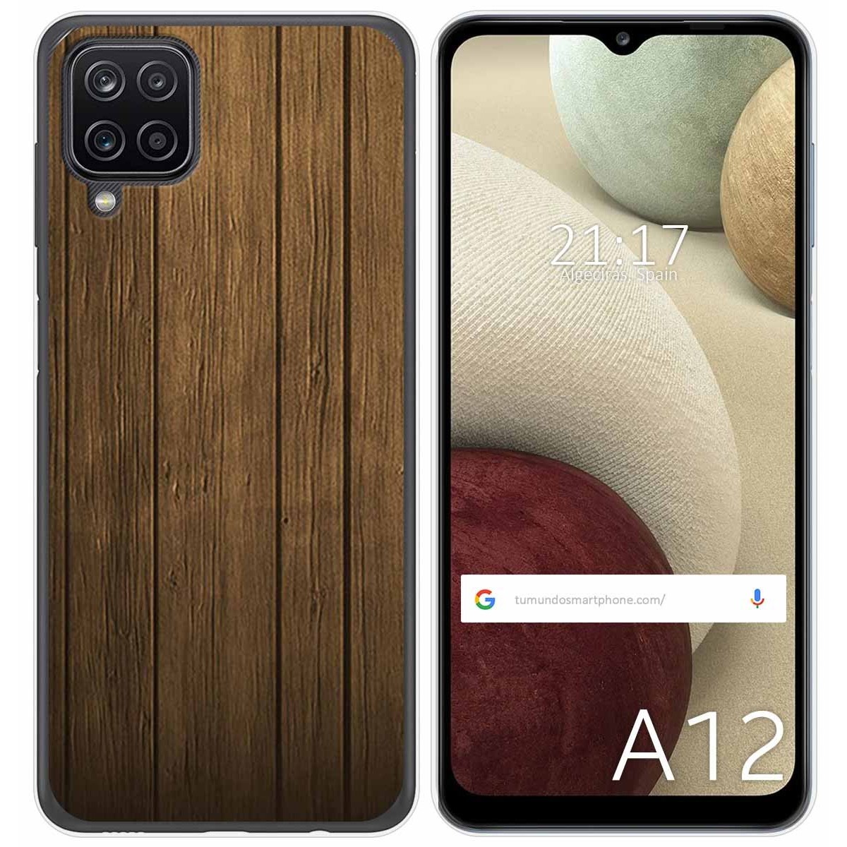 Funda Gel Tpu para Samsung Galaxy A12 / M12 diseño Madera Dibujos