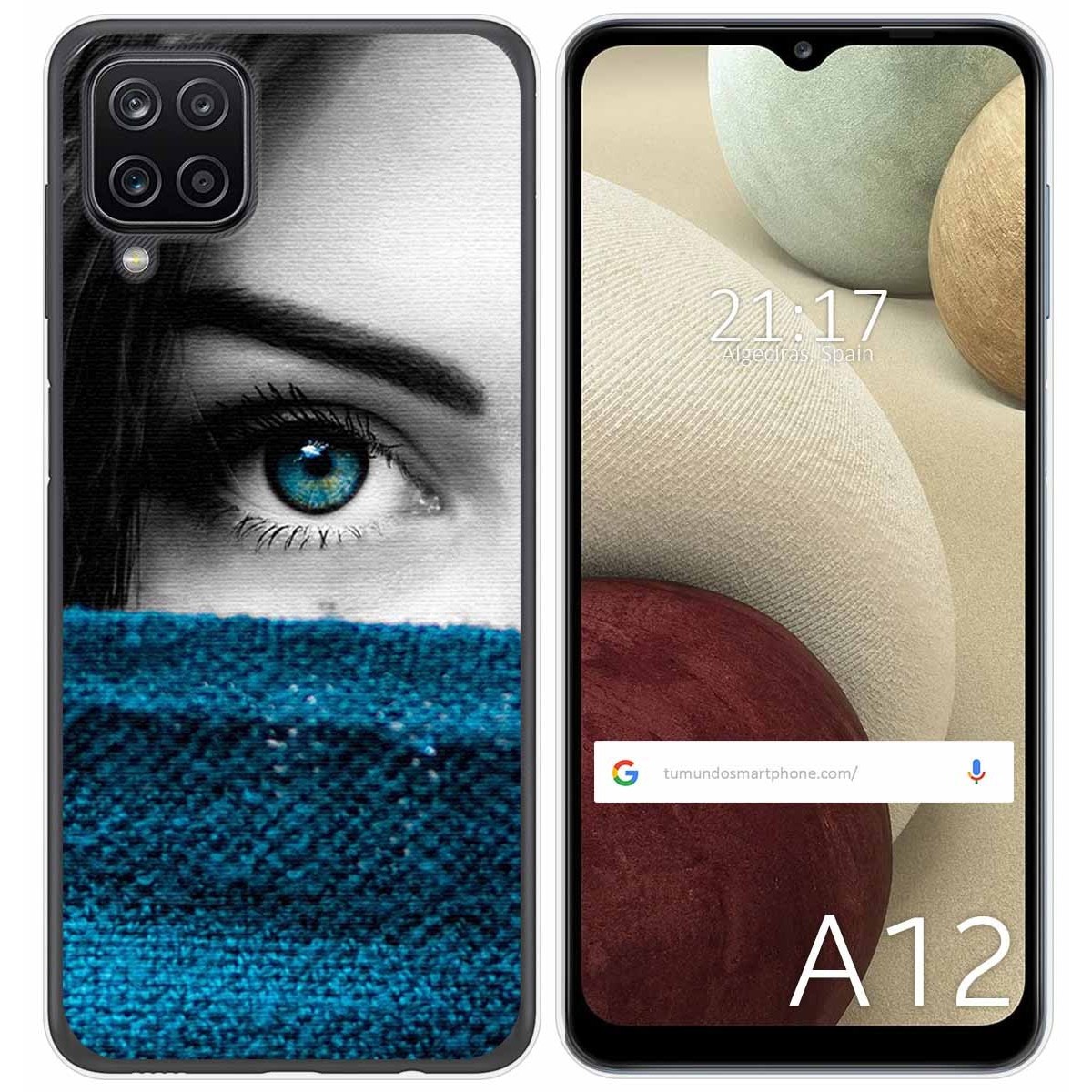 Funda Gel Tpu para Samsung Galaxy A12 / M12 diseño Ojo Dibujos