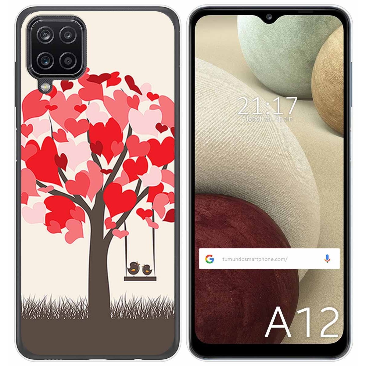 Funda Gel Tpu para Samsung Galaxy A12 / M12 diseño Pajaritos Dibujos