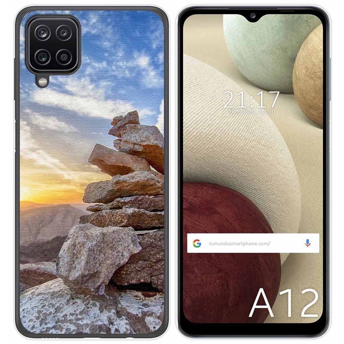 Funda Gel Tpu para Samsung Galaxy A12 / M12 diseño Sunset Dibujos