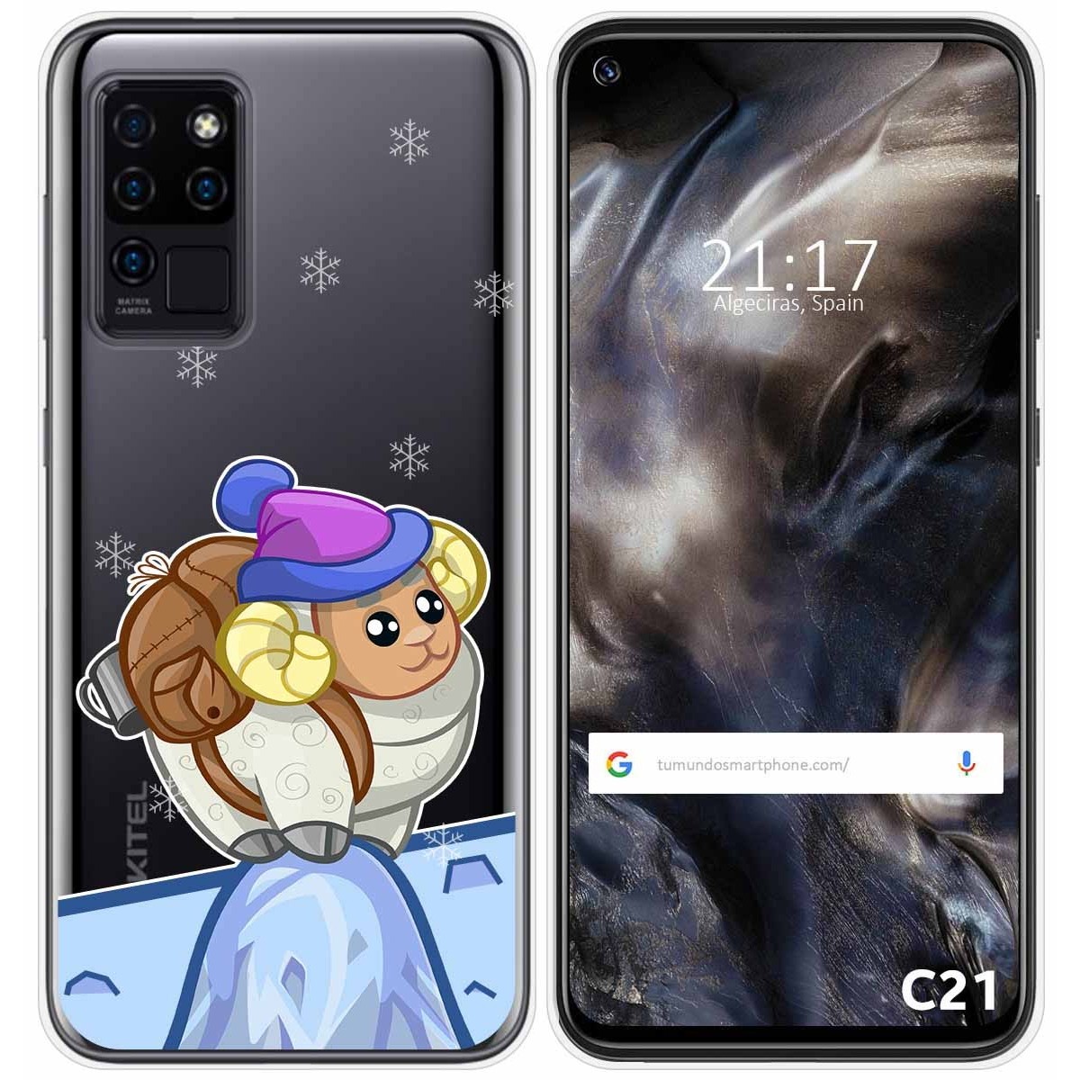 Funda Gel Transparente para Oukitel C21 diseño Cabra Dibujos