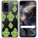 Funda Gel Transparente para Oukitel C21 diseño Cactus Dibujos