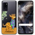 Funda Gel Transparente para Oukitel C21 diseño Jirafa Dibujos