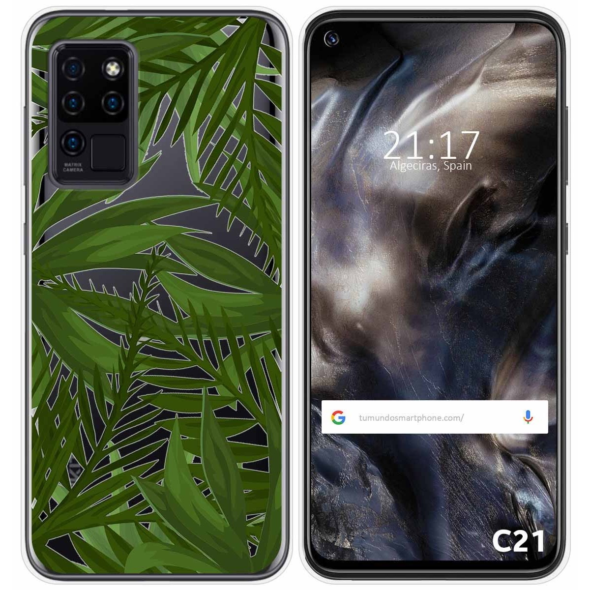 Funda Gel Transparente para Oukitel C21 diseño Jungla Dibujos