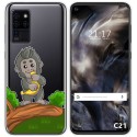 Funda Gel Transparente para Oukitel C21 diseño Mono Dibujos