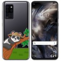 Funda Gel Transparente para Oukitel C21 diseño Panda Dibujos