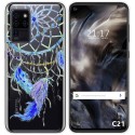 Funda Gel Transparente para Oukitel C21 diseño Plumas Dibujos