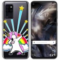 Funda Gel Transparente para Oukitel C21 diseño Unicornio Dibujos