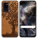 Funda Gel Tpu para Oukitel C21 diseño Cuero 03 Dibujos