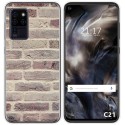 Funda Gel Tpu para Oukitel C21 diseño Ladrillo 01 Dibujos