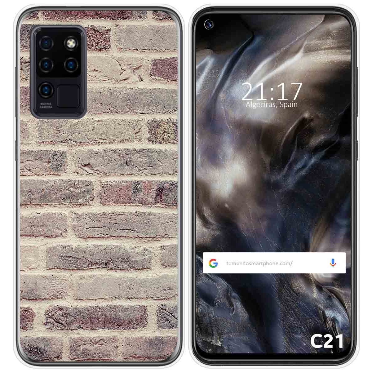 Funda Gel Tpu para Oukitel C21 diseño Ladrillo 01 Dibujos