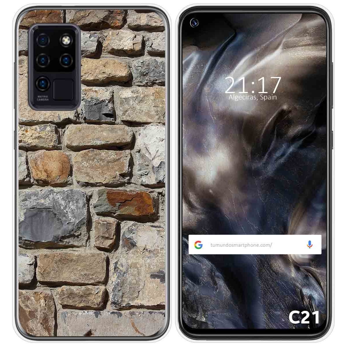 Funda Gel Tpu para Oukitel C21 diseño Ladrillo 03 Dibujos