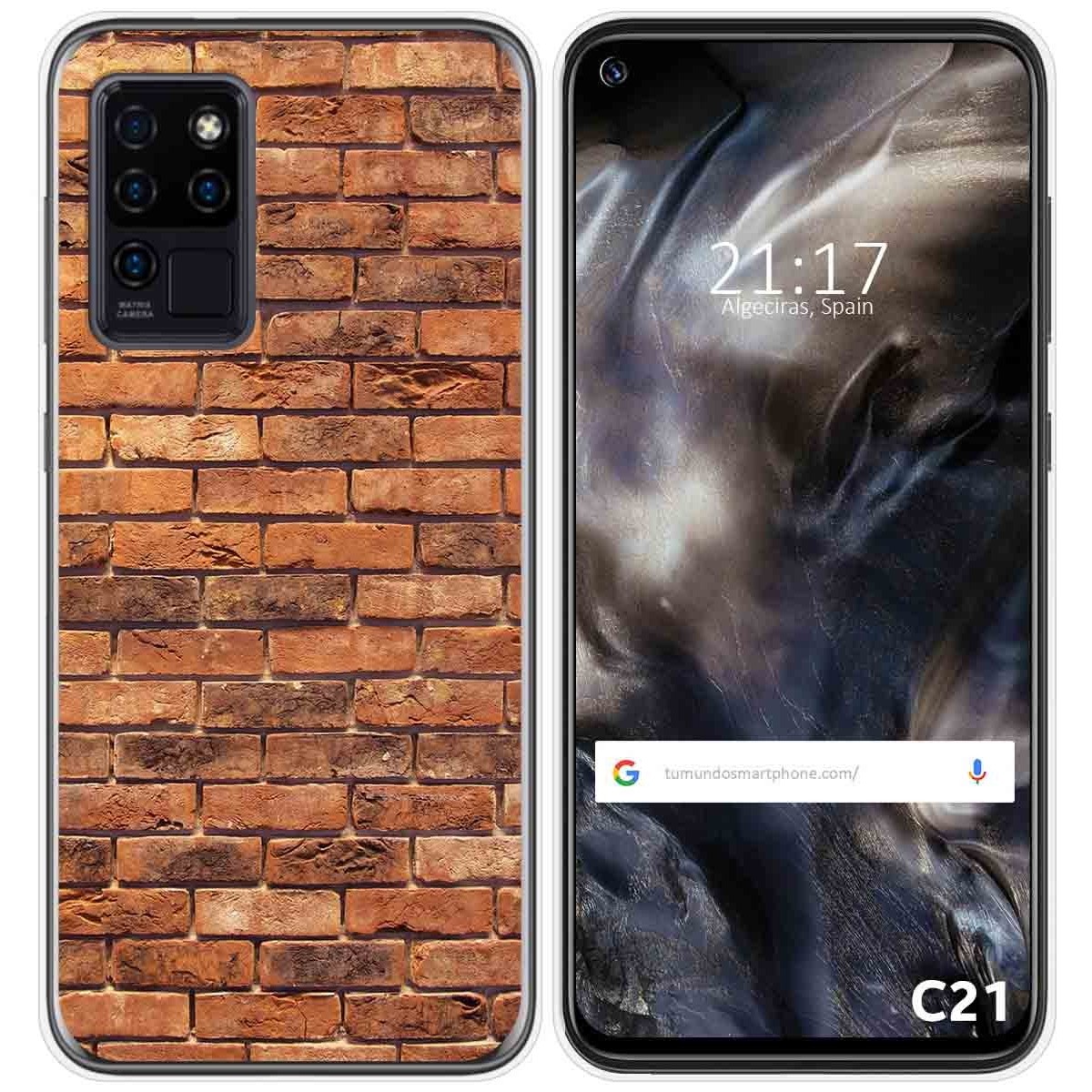 Funda Gel Tpu para Oukitel C21 diseño Ladrillo 04 Dibujos