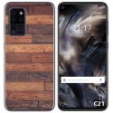 Funda Gel Tpu para Oukitel C21 diseño Madera 03 Dibujos