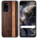 Funda Gel Tpu para Oukitel C21 diseño Madera 05 Dibujos