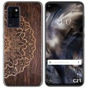 Funda Gel Tpu para Oukitel C21 diseño Madera 06 Dibujos