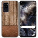 Funda Gel Tpu para Oukitel C21 diseño Madera 09 Dibujos