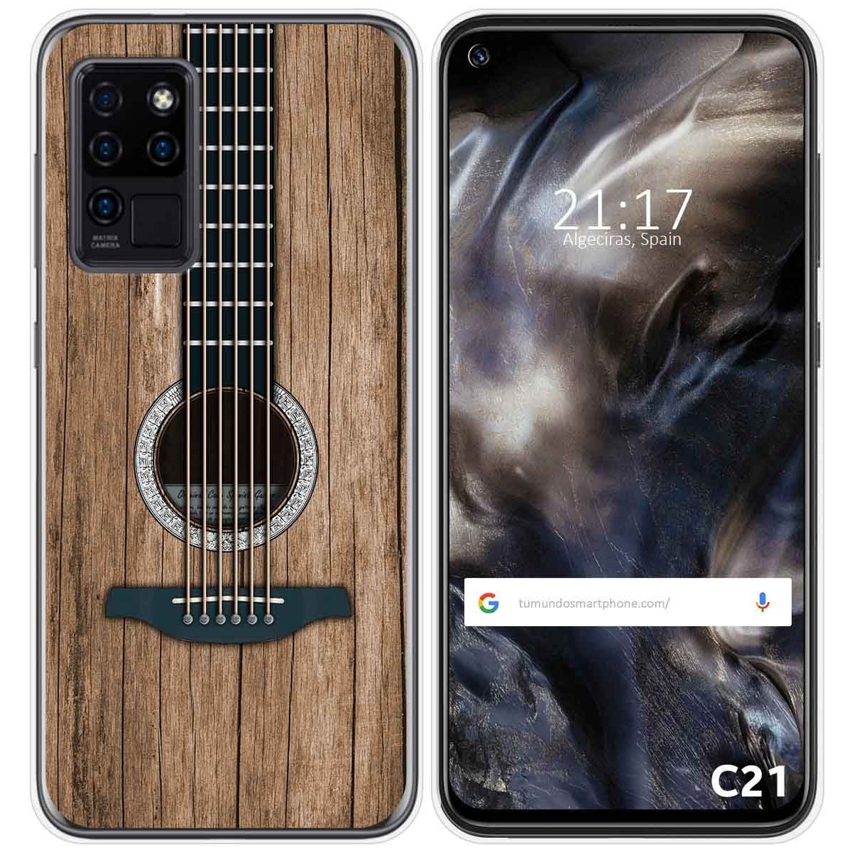 Funda Gel Tpu para Oukitel C21 diseño Madera 11 Dibujos