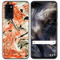 Funda Gel Tpu para Oukitel C21 diseño Mármol 12 Dibujos