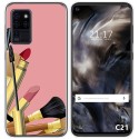 Funda Gel Tpu para Oukitel C21 diseño Brochas Dibujos