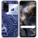 Funda Gel Tpu para Oukitel C21 diseño Circuito Dibujos