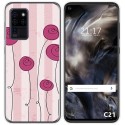 Funda Gel Tpu para Oukitel C21 diseño Flores Vintage Dibujos