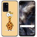 Funda Gel Tpu para Oukitel C21 diseño Jirafa Dibujos