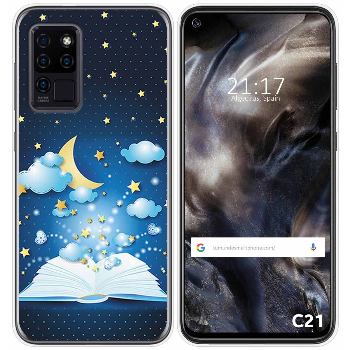 Funda Gel Tpu para Oukitel C21 diseño Libro Cuentos Dibujos
