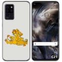 Funda Gel Tpu para Oukitel C21 diseño Leones Dibujos