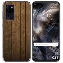 Funda Gel Tpu para Oukitel C21 diseño Madera Dibujos