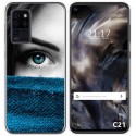 Funda Gel Tpu para Oukitel C21 diseño Ojo Dibujos