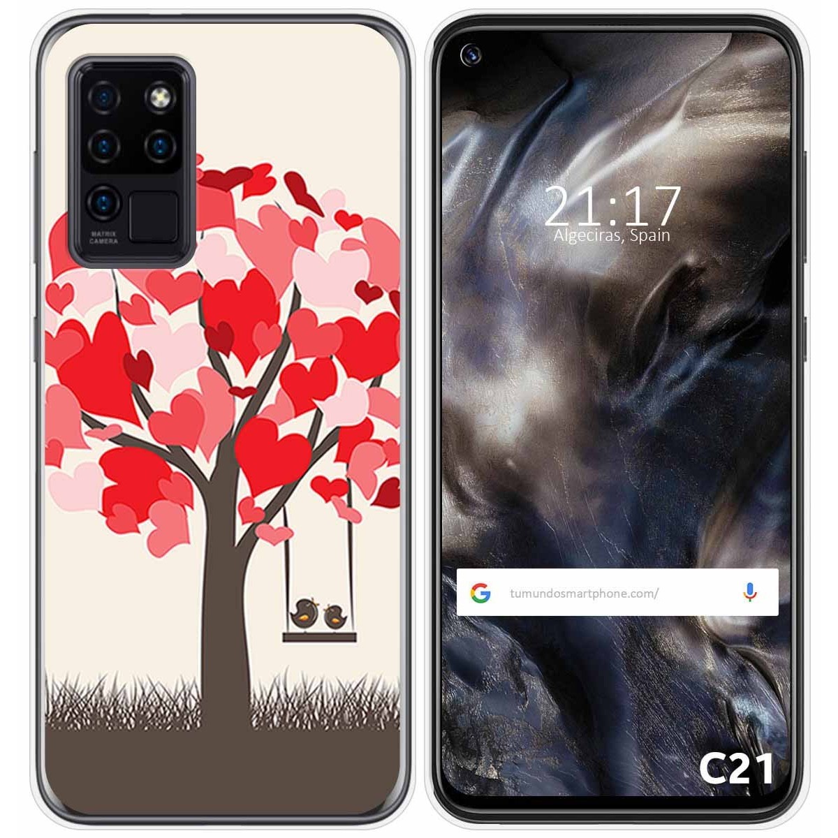 Funda Gel Tpu para Oukitel C21 diseño Pajaritos Dibujos